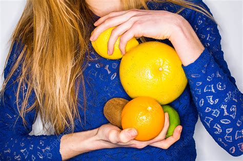 Woman Holding Fruits Stock Image C0346119 Science