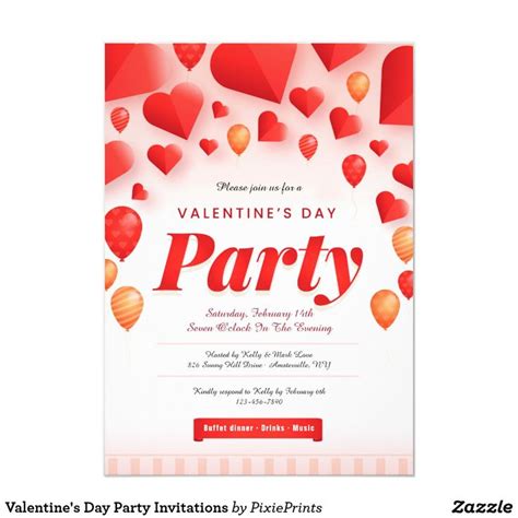 Valentines Day Party Invitations In 2020 Valentines Day