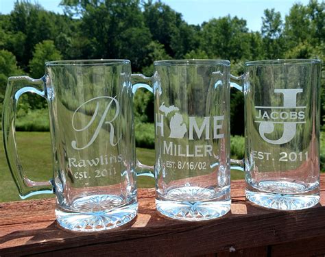 Engraved Personalized Beer Stein Mug Made In Michigan