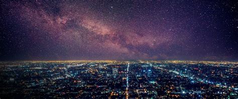 2560x1080 Los Angeles Starry Night 2560x1080 Resolution Wallpaper, HD