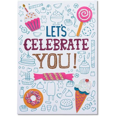 American Greetings Celebrate Birthday Card With Rhinestones