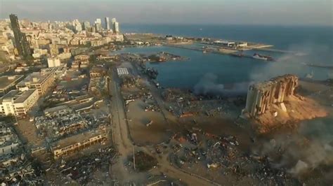 Explosão Em Beirute Vídeo Feito Por Drone Mostra Devastação No Porto
