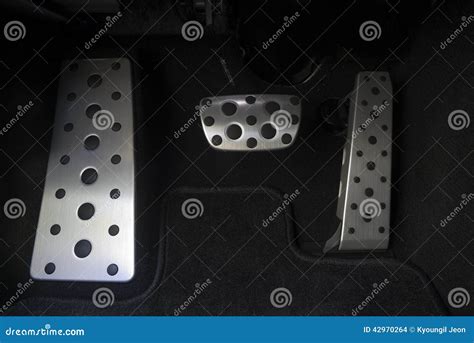 Sport Car Chrome Pedals Stock Photo Image Of Circle 42970264
