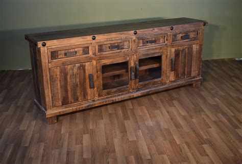 Rustic Solid Reclaimed Wood Inch Tv Stand Media Console My XXX Hot Girl