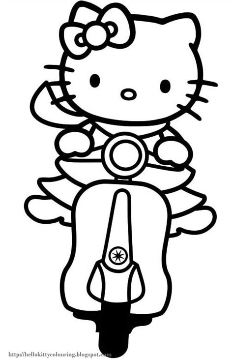 Free hello kitty coloring pages for you to color online, or print out and use crayons, markers, and paints. HELLO KITTY COLORING PAGES