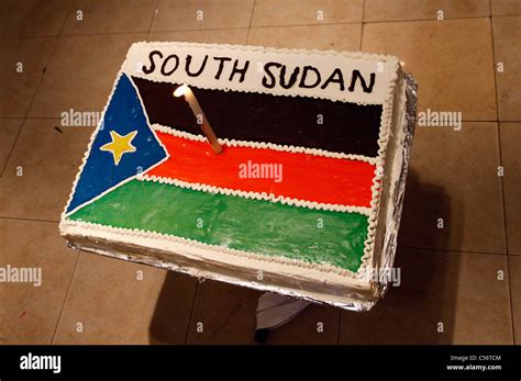 una república de sudán del sur bandera pastel durante celebraciones de independencia fotografía