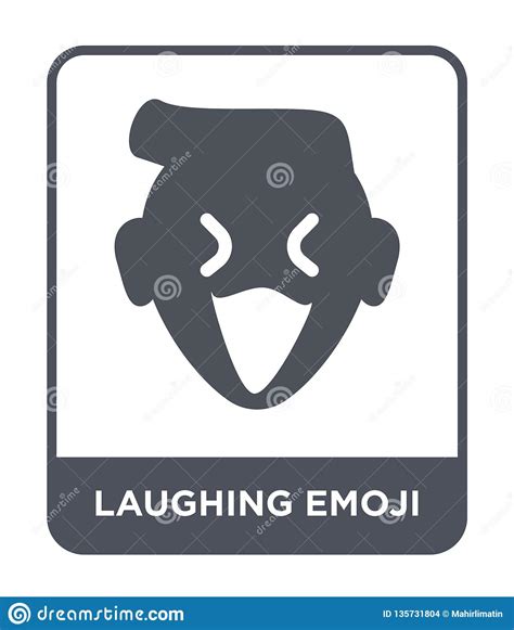 Laughing Emoji Icon In Trendy Design Style. Laughing Emoji Icon ...