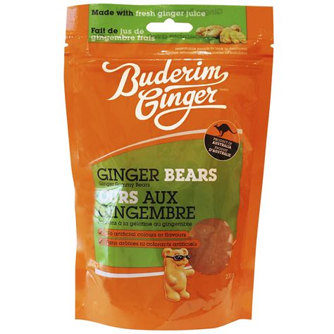 Buderim Ginger Gummy Bears 200g London Drugs