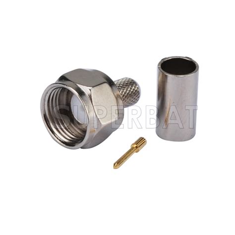 F Plug Male Connector Straight Crimp Lmr 195