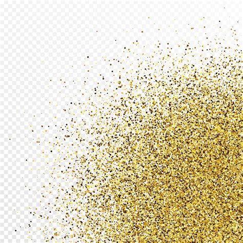 Premium Vector Gold Glitter Confetti Backdrop Isolated On White