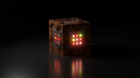Command Block 3d Model In Blender Rminecraft