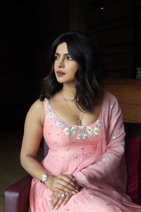 Priyanka Chopra In Anita Dongres Pink Anarkali Suit With Dupatta Anarkali Suits Designer