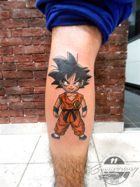 Dragonball Son Goku Tattoo By John Vogdo Weird Tattoos Cartoon Tattoos