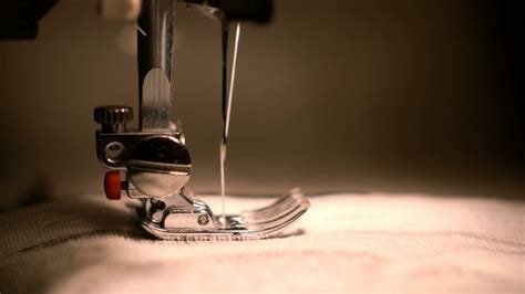 Sewing Machine Sewing Of Clothes Close Up Stock Footage Sbv 313223715