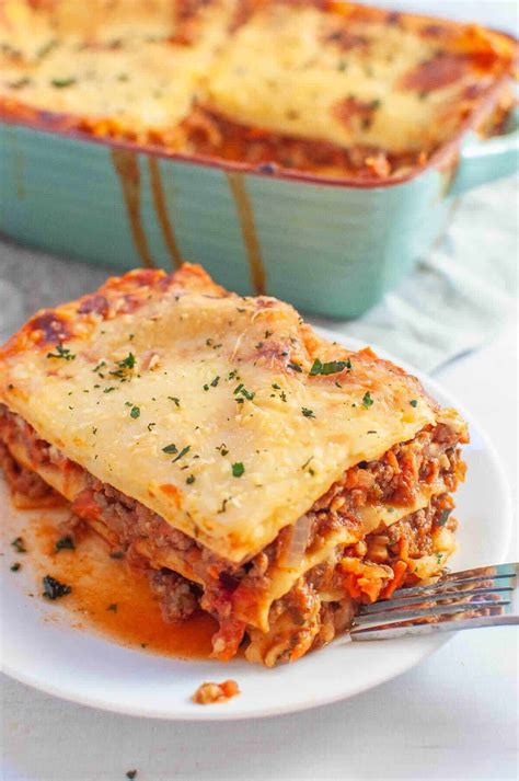 My husband refuses to eat anything with ricotta cheese. Lightened Up Lasagna Without Ricotta | My Sugar Free Kitchen