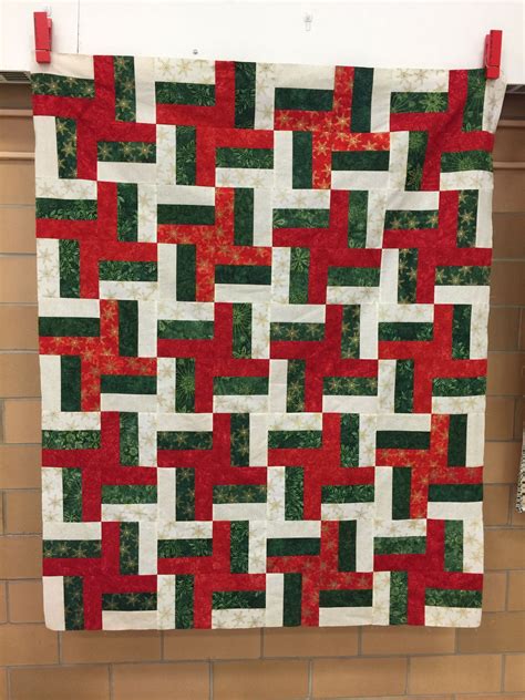 Christmas Quilt Using To Jelly Rolls Quilted By Ruth Jelly Rolls