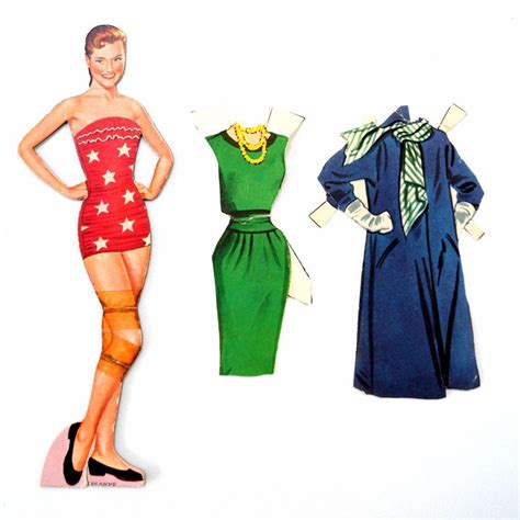 Vintage Paper Doll Dianne With Clothing 3 Pieces C1940s Vintage