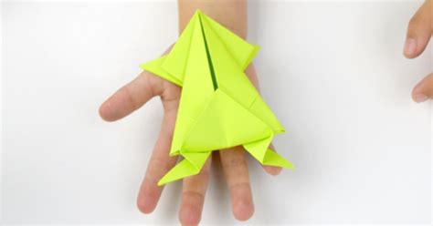 Origami Jumping Frog Craft And Kinetic Energy Stem Activity Techiazi