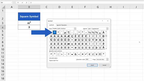 How To Write The Squared Symbol In Excel