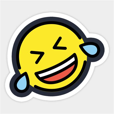 Rolling On The Floor Laughing Emoji Emoji Sticker Teepublic Uk