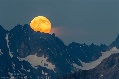 Full Moon Rising Over The Verpeilspitze 3430m Austria Alex Hyde