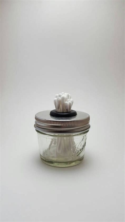 Mason Jar Q Tip Holdermason Jar Q Tip Dispensermason Jar
