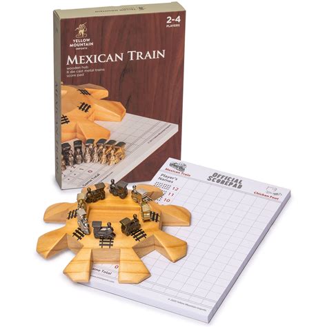 Mexican Train Dominoes Accessory Set Wooden Hub Centerpiece Metal