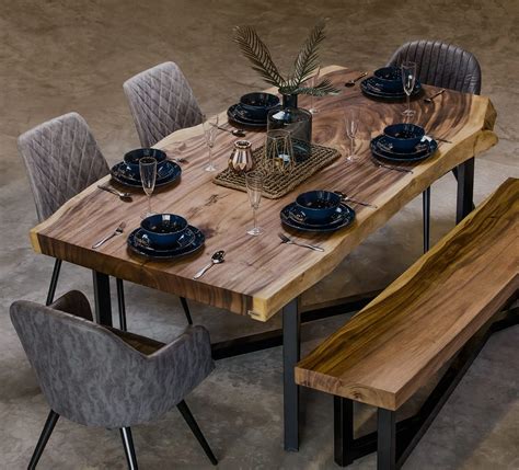 Solid Wood Dinning Table Natural Modern And Traditional Fit
