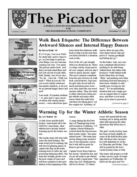 The Picador Volume 9 Issue 4 By Holderness School Issuu