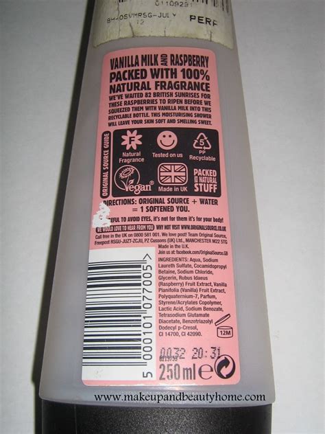 original source vanilla and raspberry shower gel review
