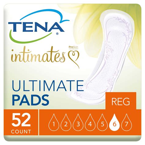 Tena Intimates Incontinence Pads Bladder Control Pads For Women Ultimate Absorbency 52 Count