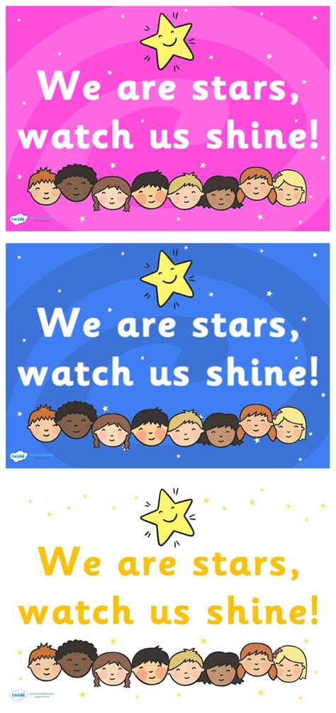 Twinkl Resources We Are Stars Watch Us Shine Posters Classroom