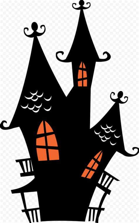 Hd Haunted House Clipart Halloween Silhouette Png Citypng