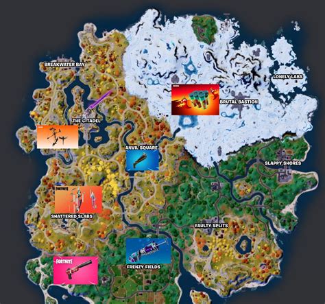 All Mythic Weapon Locations In Fortnite Chapter Season Dot Esports