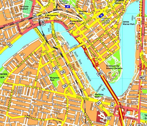 Brisbane Street Map Map Of Brisbane City Streets Australia