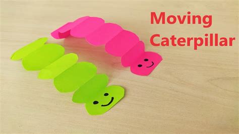How To Make A Moving Paper Caterpillar Diy Paper Craft Youtube