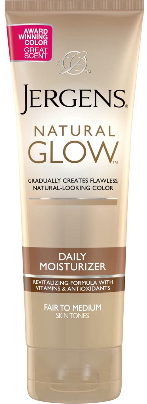 Jergens Natural Glow Sunless Tanning Lotion Featuring Antioxidants And Vitamin E Fair To Medium