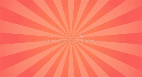 Sunburst Light Background With Sun Red Ray Stock Vector Illustration