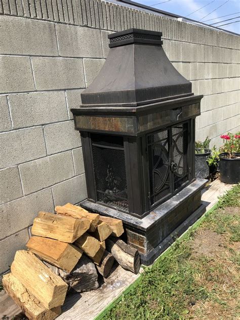 It is actually very easy to light and burns quickly in if you want the authenticity of a real fire pit, you can also use ceramic fiber made fire logs. Chimney fire pit fireplace outdoor patio for Sale in ...