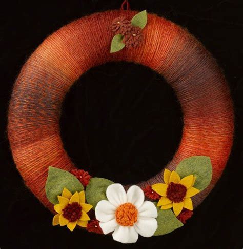 Fall Felt Circle Wreath Guest Post Featuring Crafts N Coffee