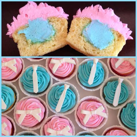 Gender Reveal Cupcakes Gender Reveal Cupcakes Baking Desserts Food