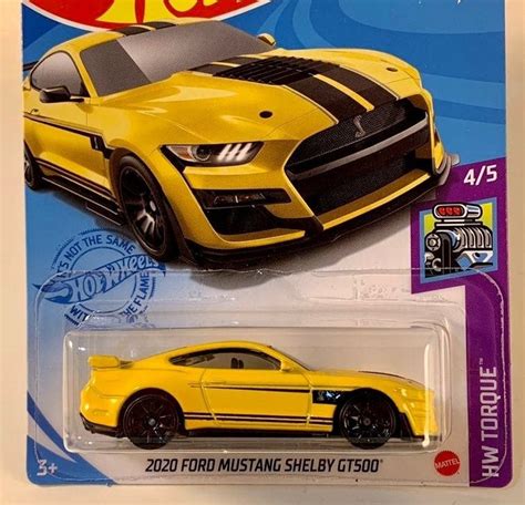 Hot Wheels 2020 Ford Mustang Shelby Gt500 Yellow 143250 2021 Etsy