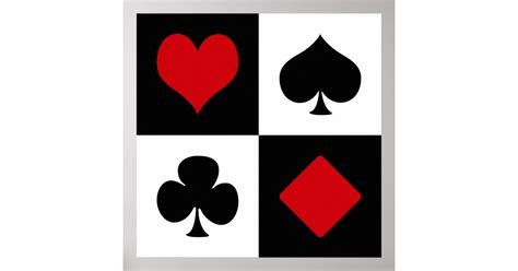 Four Card Suits Poster Zazzle