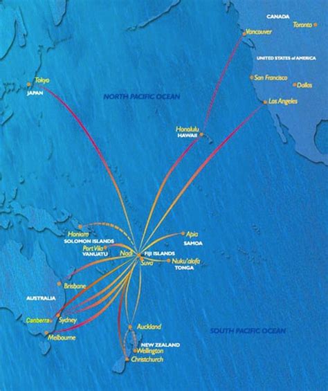 The Timetablist Air Pacific Network 2004