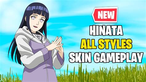 Fortnite Hinata Skin Gameplay All Styles New Naruto Skins Youtube