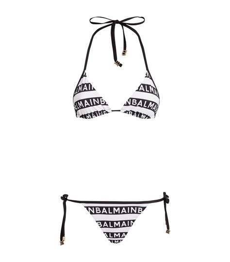 Balmain Logo Triangle Bikini Harrods Ae