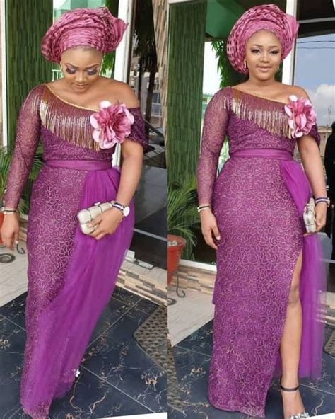 20 Gorgeous Nigerian Lace Asoebi Styles Isishweshwe