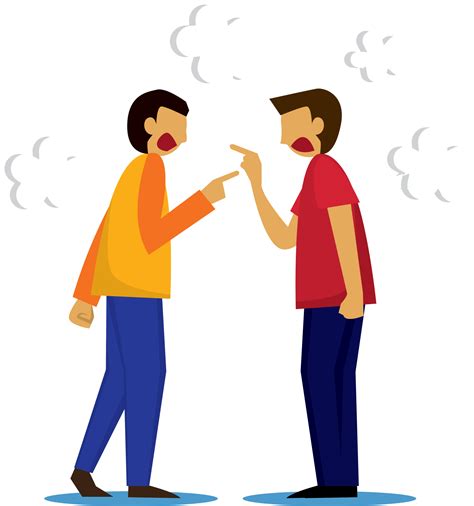 Dos Hombre Discutiendo Ilustración 21495214 Png