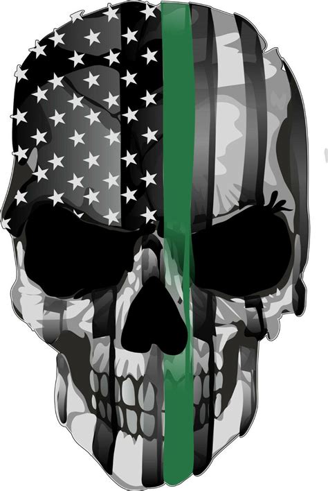 Punisher Skull Green Line Thin Green Line Punisher Version 2 Usa Flag