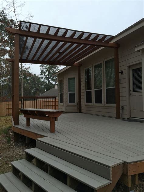 Pergola Deck Topped With Composite Decking No Staining Or Sealing Deck